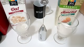 Oat Milk vs Almond Milk part 2 Frothing Test [upl. by Lorilee]