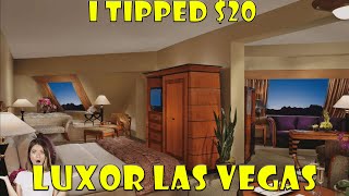 Luxor Pyramid King Suite Tour  20 Upgrade Las Vegas [upl. by Yazbak]