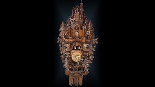 Neuschwanstein Castle 8 Day Cuckoo Clock AH 10 1 8TMT [upl. by Sokcin]