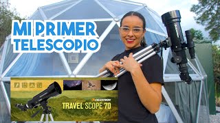 Mi primer telescopio🚀  Travel Scope 70 Celestron Review y Unboxing [upl. by Holsworth]