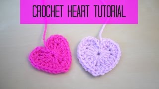 CROCHET heart tutorial  Bella Coco [upl. by Nosirrah]