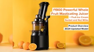 Fridja f1900 Whole Fruit Masticating Juicer Product Overview  How To Assemble  Best Juicer 2024 [upl. by Verity]