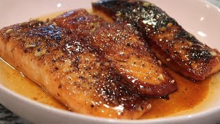 Honey Lemon Glazed SalmonCooking Tutorial [upl. by Baler689]