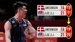 Lee Zii Jias INSANE COMEBACK against Anders Antonsen [upl. by Rechaba]