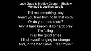 Lady Gaga amp Bradley Cooper  Shallow Lyrics [upl. by Okihsoy]