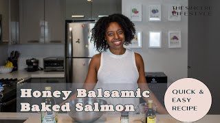 Honey Balsamic Glazed Salmon  Quick amp Easy Healthy Recipe [upl. by Ardnasella]