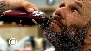 Homeless Gentlemans Amazing Barbershop Transformation Spread the Love  South Austin Barbershop [upl. by Airan]