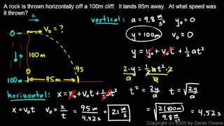 Physics 354a  Projectile Practice Problem 1 [upl. by Hedgcock]