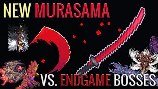 NEW Murasama Weapon Showcase VS All Endgame Bosses  Calamity Mod 145 Rust and Dust Update [upl. by Slerahc]