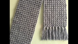 Crochet Scarf Tutorial  BEGINNER LEVEL  Easy And Fast [upl. by Anaej]