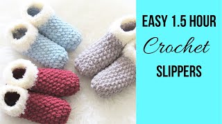 15 Hour Crochet Slippers for BeginnersSo squishy [upl. by Port]