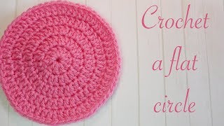 Absolute Beginner Crochet Series Ep 14 How to Crochet a Flat Circle beginner friendly [upl. by Gimpel]