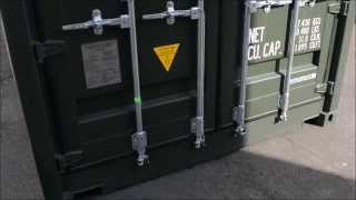 How to open and close a shipping container door  60 second video [upl. by Araldo]