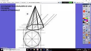 Assonometria cavaliera di una piramide a base ottagonale [upl. by Anotal851]