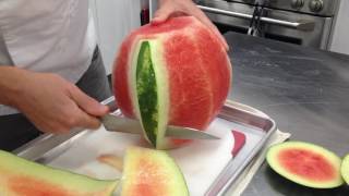 The Secret to Perfectly Cutting a Watermelon  Cooking Light [upl. by Halie782]