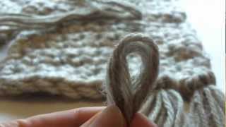 How to Make and Add Fringe to a Scarf or Crochet Project [upl. by Borrell]