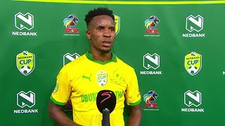 Nedbank Cup  QF  Mamelodi Sundowns v Orlando Pirates  Postmatch interview with Themba Zwane [upl. by Enajaras]