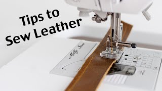 How to Sew Leather  Tips and Tricks [upl. by Ullund655]