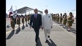 PM Modi arrives to a warm welcome in Jerusalem Israel 04072017 [upl. by Eralcyram]