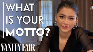 Zendaya Answers Personality Revealing Questions  Proust Questionnaire  Vanity Fair [upl. by Bayly]