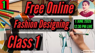 Free Online Fashion Designing Course CLASS 1  How To Draw BODICE Block [upl. by Bohs]