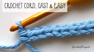 Crochet Cord Tutorial  Simple Fast Easy [upl. by Jaycee412]