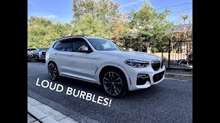 2019 BMW X3 M40i POV Drive Cold Start Revs and LOUD Burbles [upl. by Athalia392]