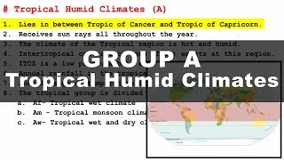 Koppen Scheme  Tropical Humid Climate A  UPSC IAS Geography [upl. by Portland]