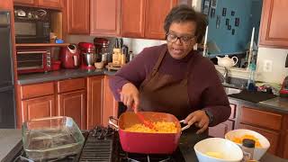 Cooking with Momma T How to Bake Macaroni and Cheese [upl. by Ehr]