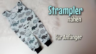 Strampler  Nähanleitung OHNE Schnittmuster  Für Anfänger  Nähtinchen [upl. by Einnov]