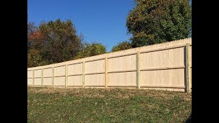 How to install a Wood Stocade Fence [upl. by Bihas]