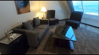 Luxor Las Vegas Room Tour Pyramid Premium Corner Two Queen Suite [upl. by Akinnor]