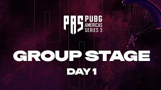 PUBG Americas Series 3 Group Stage  Day 1 [upl. by Loria]