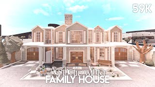 Aesthetic Winter Family House  Bloxburg Build [upl. by Ot889]