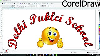 Coreldraw पर किसी भी Text को Circle में कैसे करें  Learn Coreldraw in hindi  Text to path corel [upl. by Derayne]