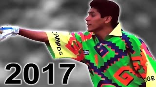 Jorge Campos ● El Mejor Portero de Mexico En La Historia ● Mejores Atajadas ● Goles ● Jugadas ● 2017 [upl. by Dalton]