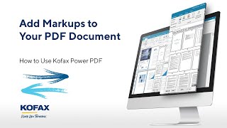 How to Add Markups to a PDF Document in Kofax Power PDF [upl. by Eizeerb]